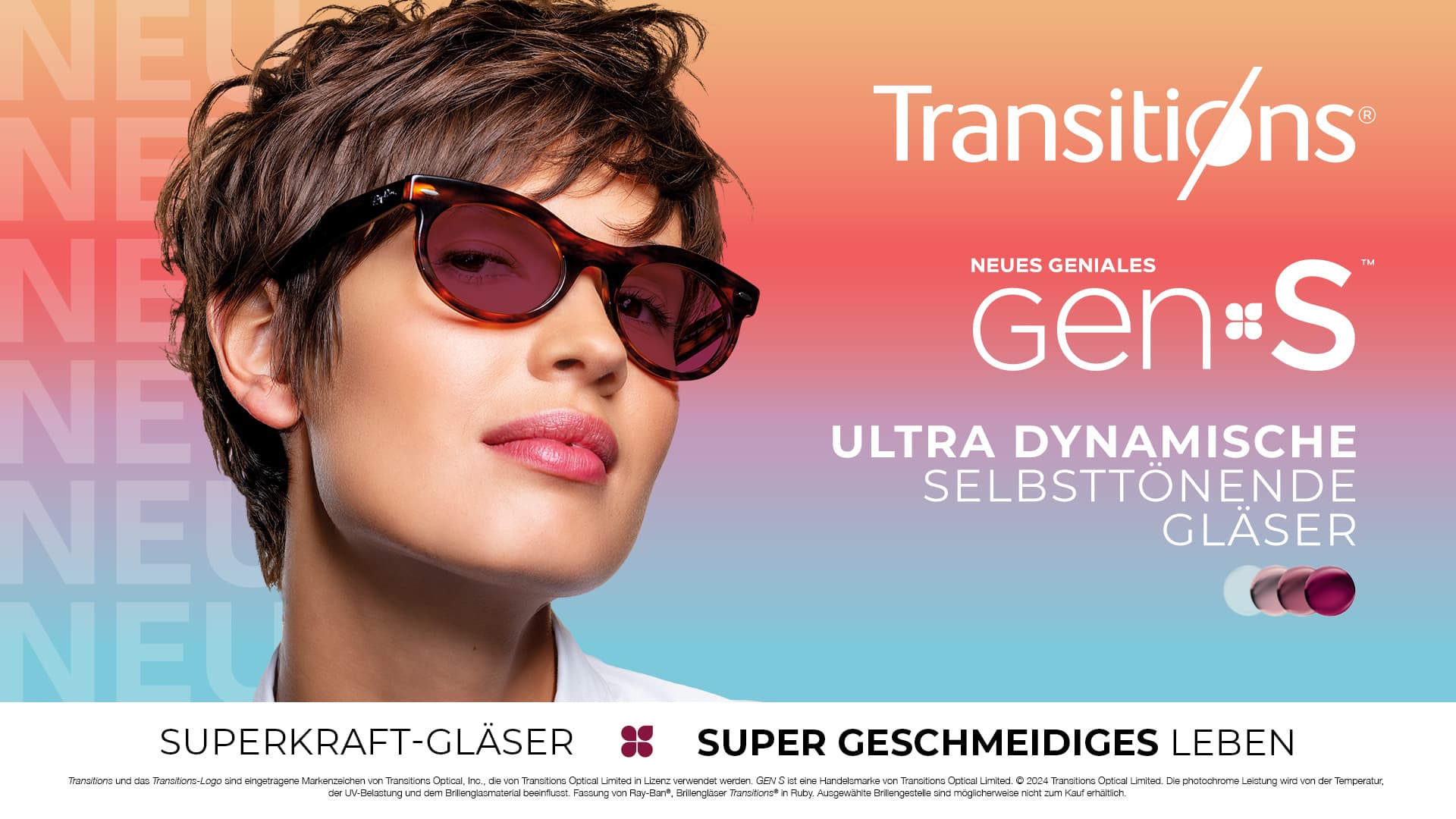 Transitions Banner selbsttönende Brillengläser